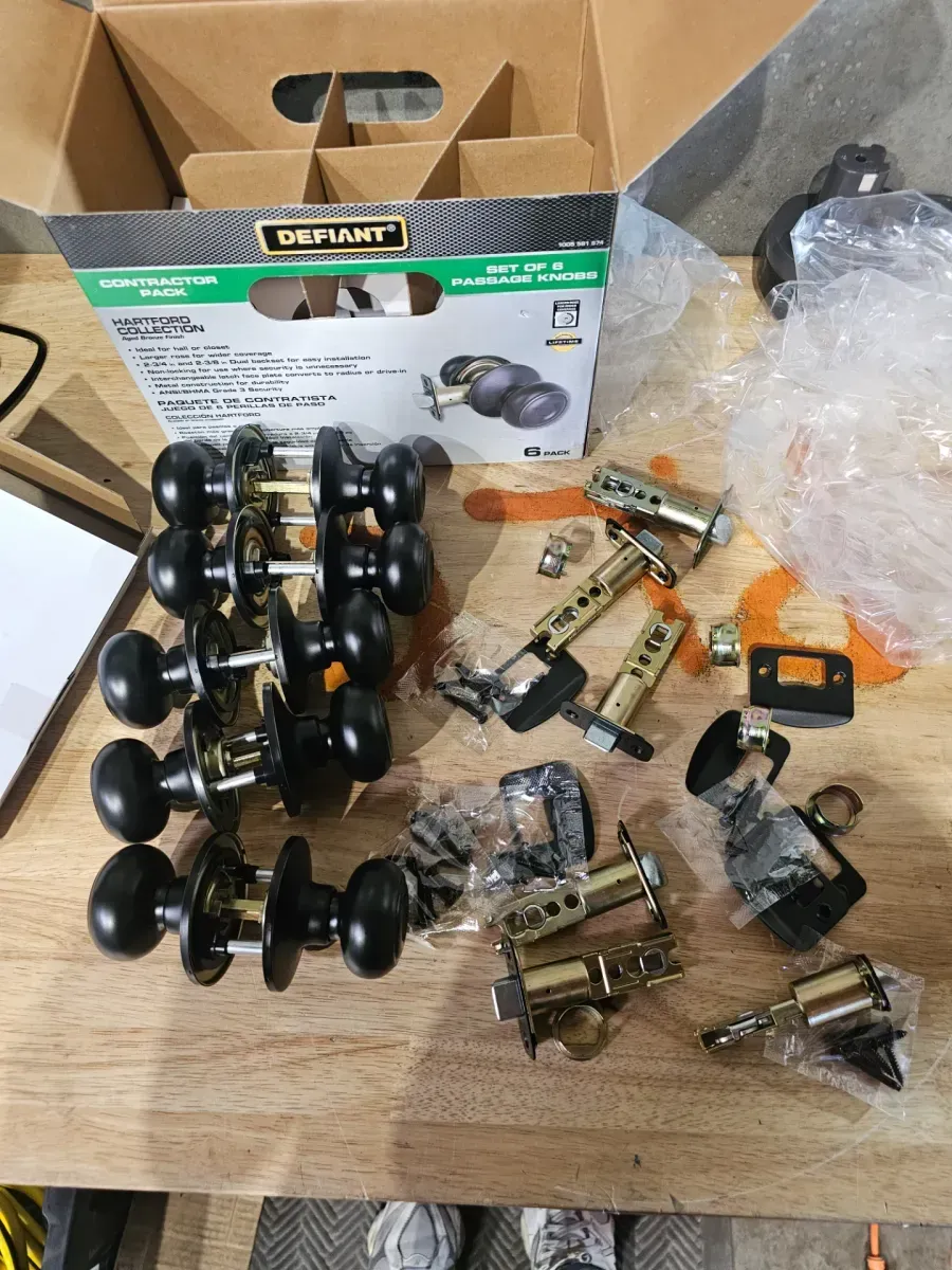 Hartford Aged Bronze Hall/Closet Door Knob Contractor Pack - image 2