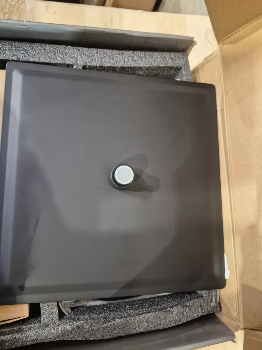 1-Spray Square 12 in. Shower Head Brass Wall Bar Shower Kit with Valve and Hand Shower Rainfall Shower in Matte Black - image 4