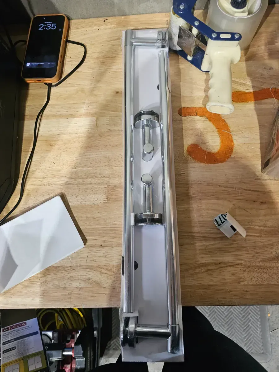 Lyndall 22 in. Shower Door Handle in Chrome (1-Pair) - image 2