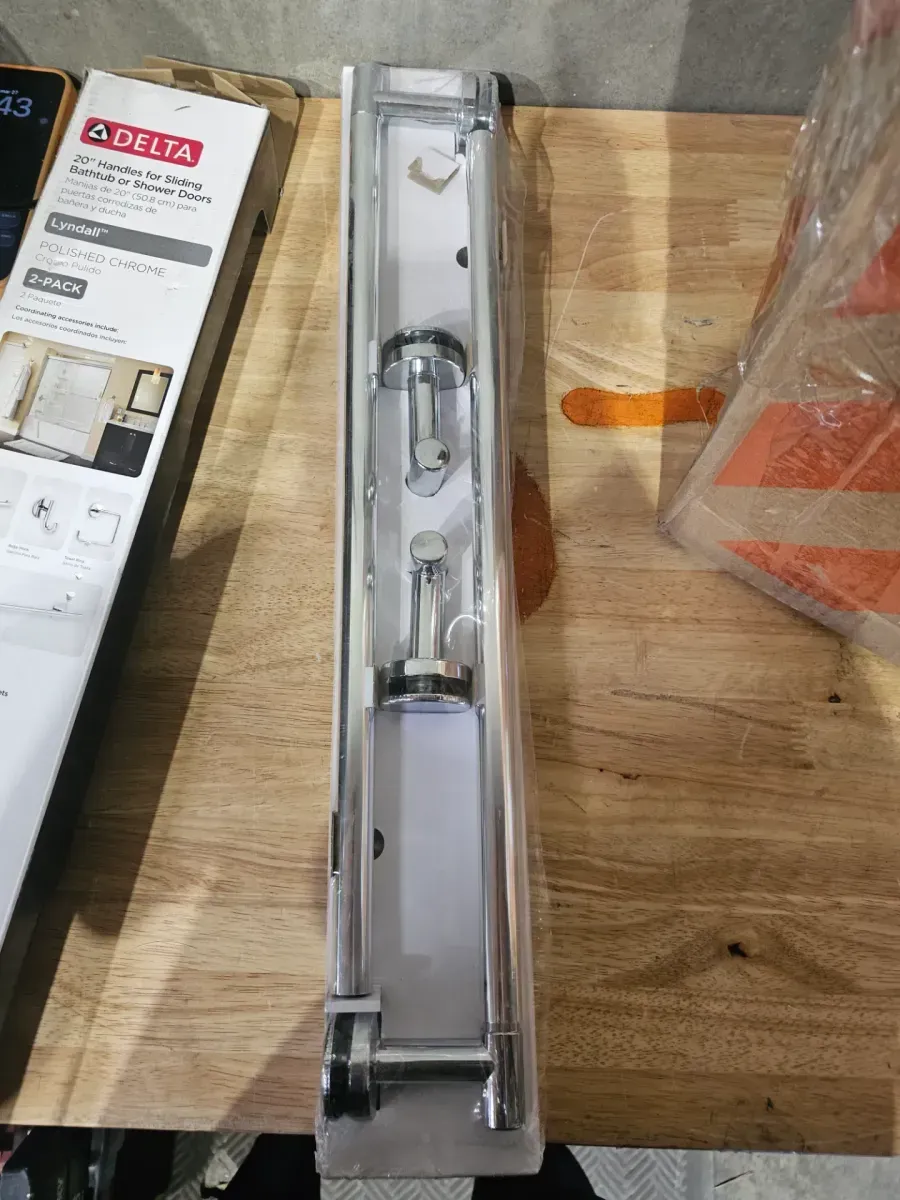 Lyndall 22 in. Shower Door Handle in Chrome (1-Pair) - image 2