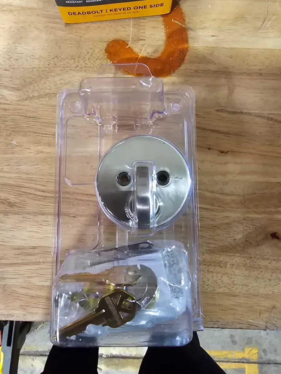 Uptown Low Profile Satin Nickel Single Cylinder Round Contemporary Deadbolt featuring SmartKey Security - image 2