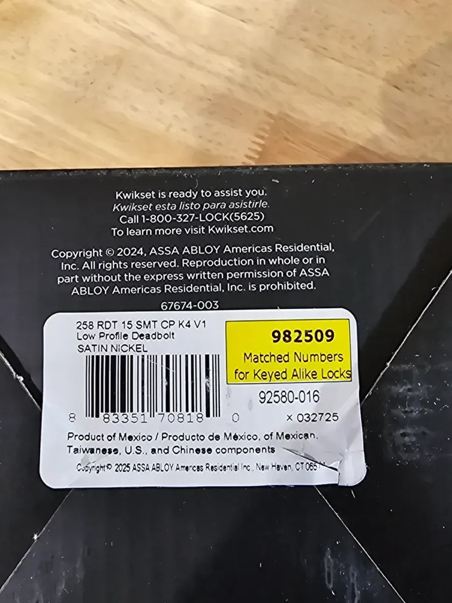 Uptown Low Profile Satin Nickel Single Cylinder Round Contemporary Deadbolt featuring SmartKey Security - image 4