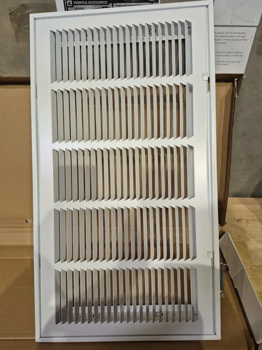 24 in. x 12 in. Steel Return Air Filter Grille in White - image 4