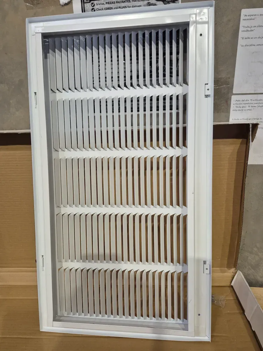 24 in. x 12 in. Steel Return Air Filter Grille in White - image 5