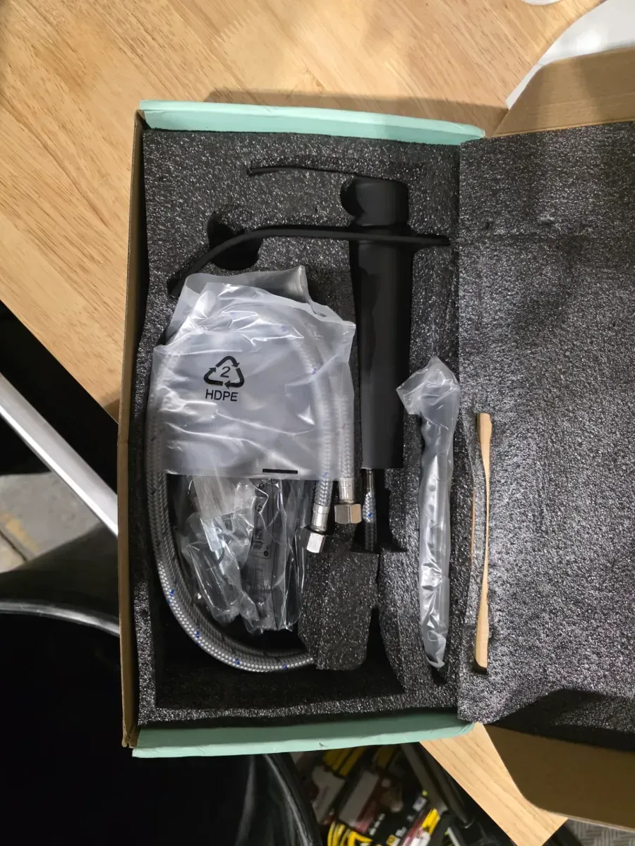 Single-Handle 1 or 3 Hole Waterfall Bathroom Faucet Bathroom Sink Faucet Black - image 4