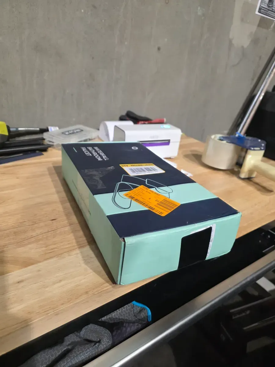 Single-Handle 1 or 3 Hole Waterfall Bathroom Faucet Bathroom Sink Faucet Black - image 5