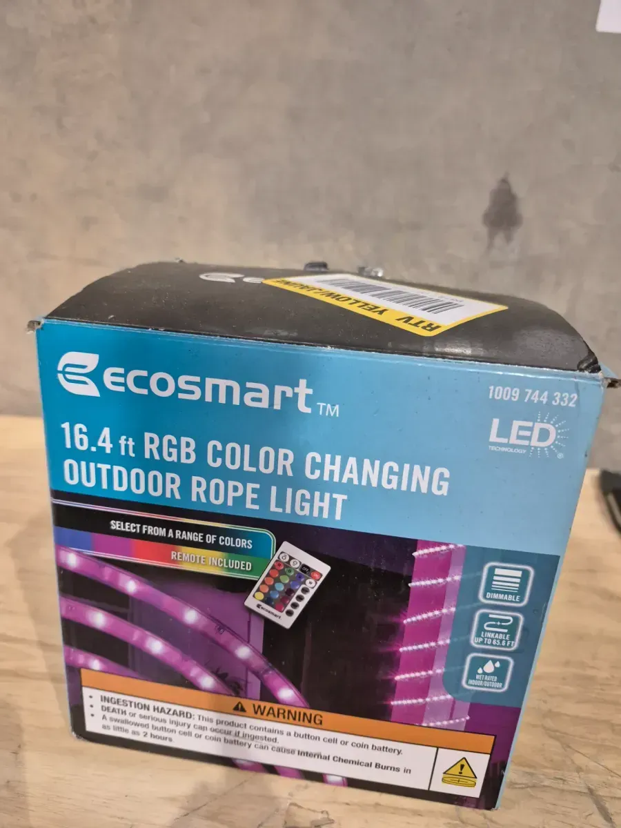 16.4 ft. RGB Color Changing Dimmable Linkable Plug-In LED Outdoor Rope Light with Remote Control - image 2