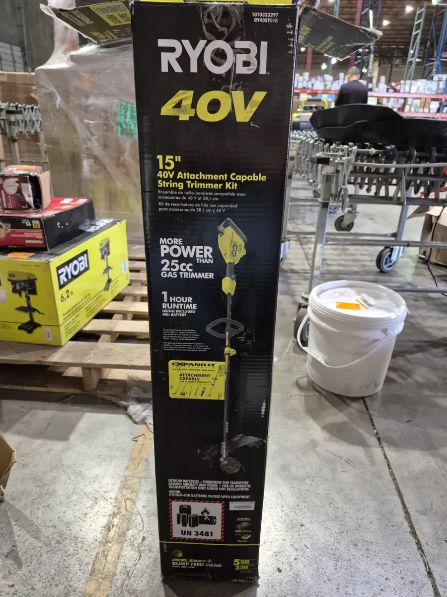 40V 15 in. Cordless String Trimmer with 4.0 Ah Battery and Charger and 0.080 in. x 16 ft. Spiral Line (5-Pack) - image 2