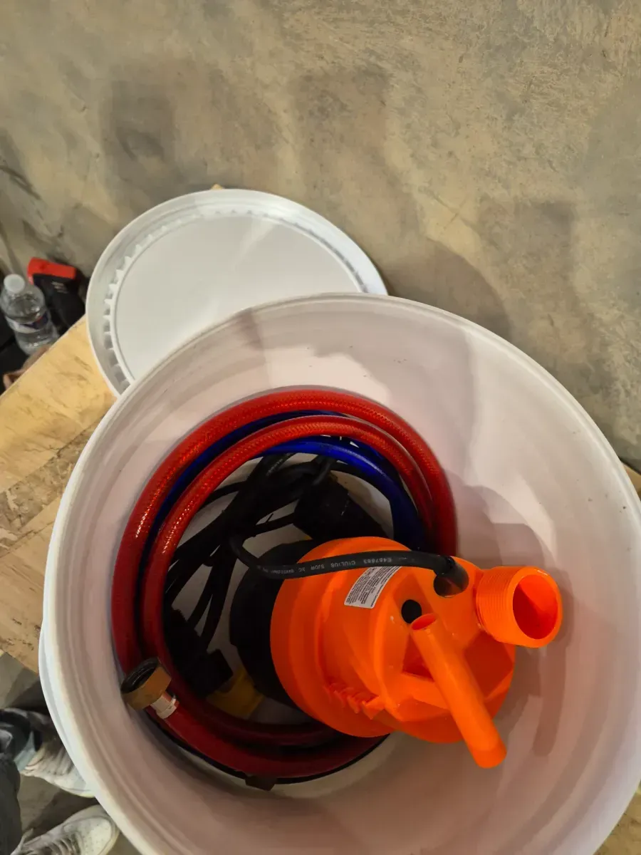 Tankless Water Heater Flushingvan Kit, Includes Efficient Pump & 3.7 Gal Pail & 2 Hoses, Wrench and Adapter, Quick Install - image 5