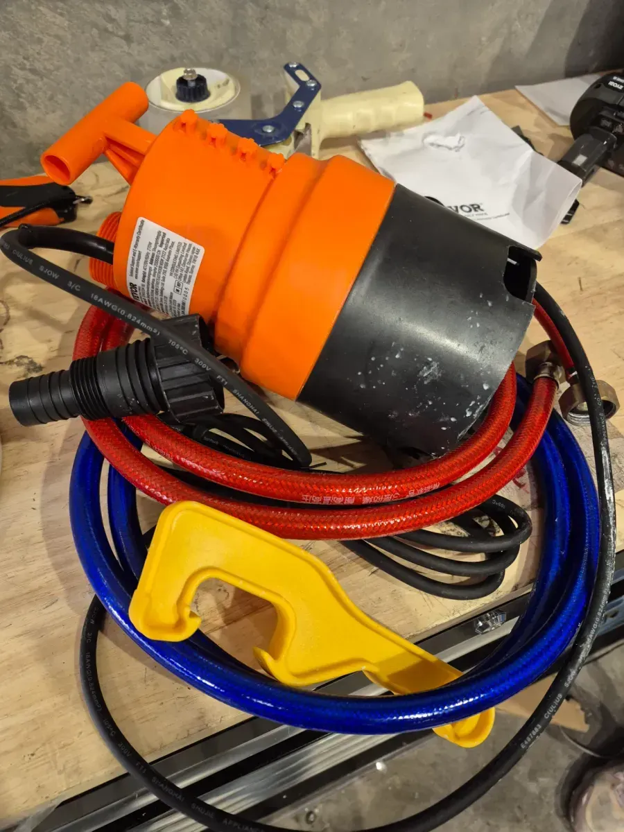 Tankless Water Heater Flushingvan Kit, Includes Efficient Pump & 3.7 Gal Pail & 2 Hoses, Wrench and Adapter, Quick Install - image 7