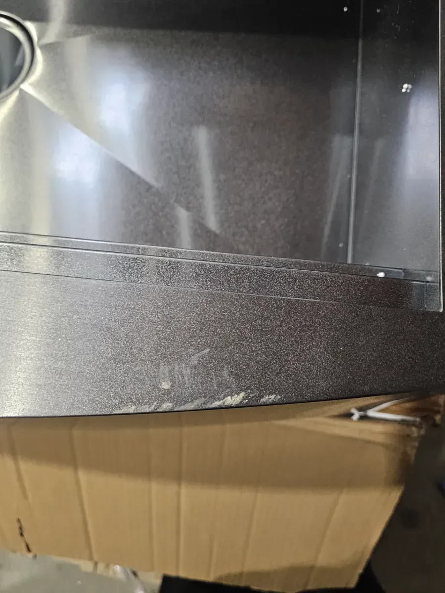 All-in-One Matte Black Finished Stainless Steel 33 in. x 22 in. Farmhouse Apron Mount Kitchen Sink with Faucet - image 3