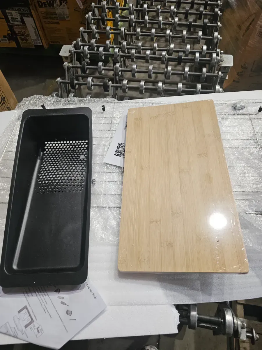 All-in-One Matte Black Finished Stainless Steel 33 in. x 22 in. Farmhouse Apron Mount Kitchen Sink with Faucet - image 5