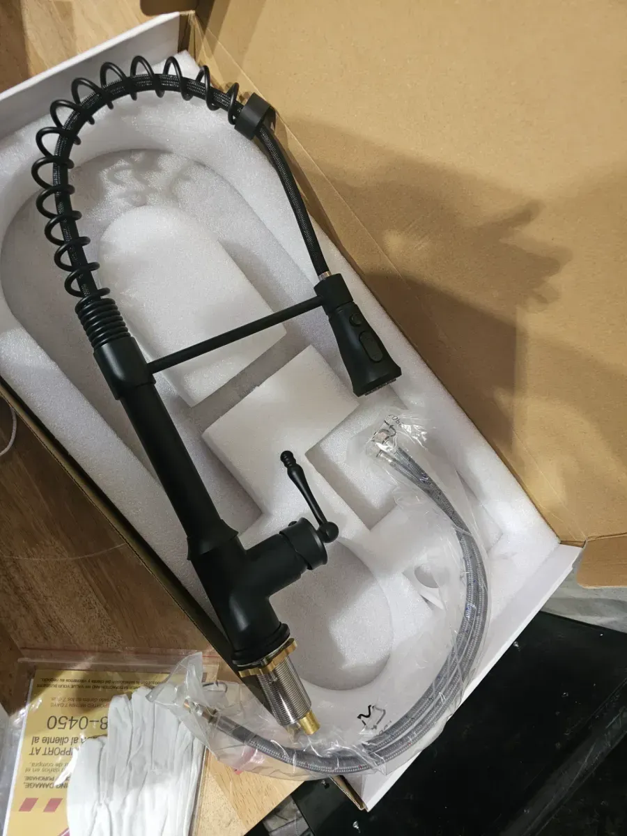 All-in-One Matte Black Finished Stainless Steel 33 in. x 22 in. Farmhouse Apron Mount Kitchen Sink with Faucet - image 8