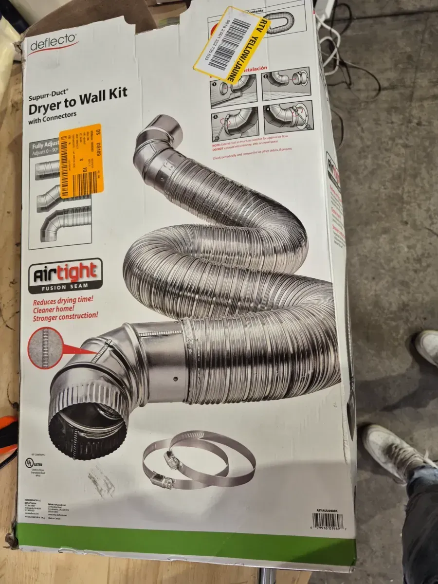 8 ft. Complete Airtight Semi-Rigid Dryer Vent Hook Up Kit for 4 in. Duct - image 2