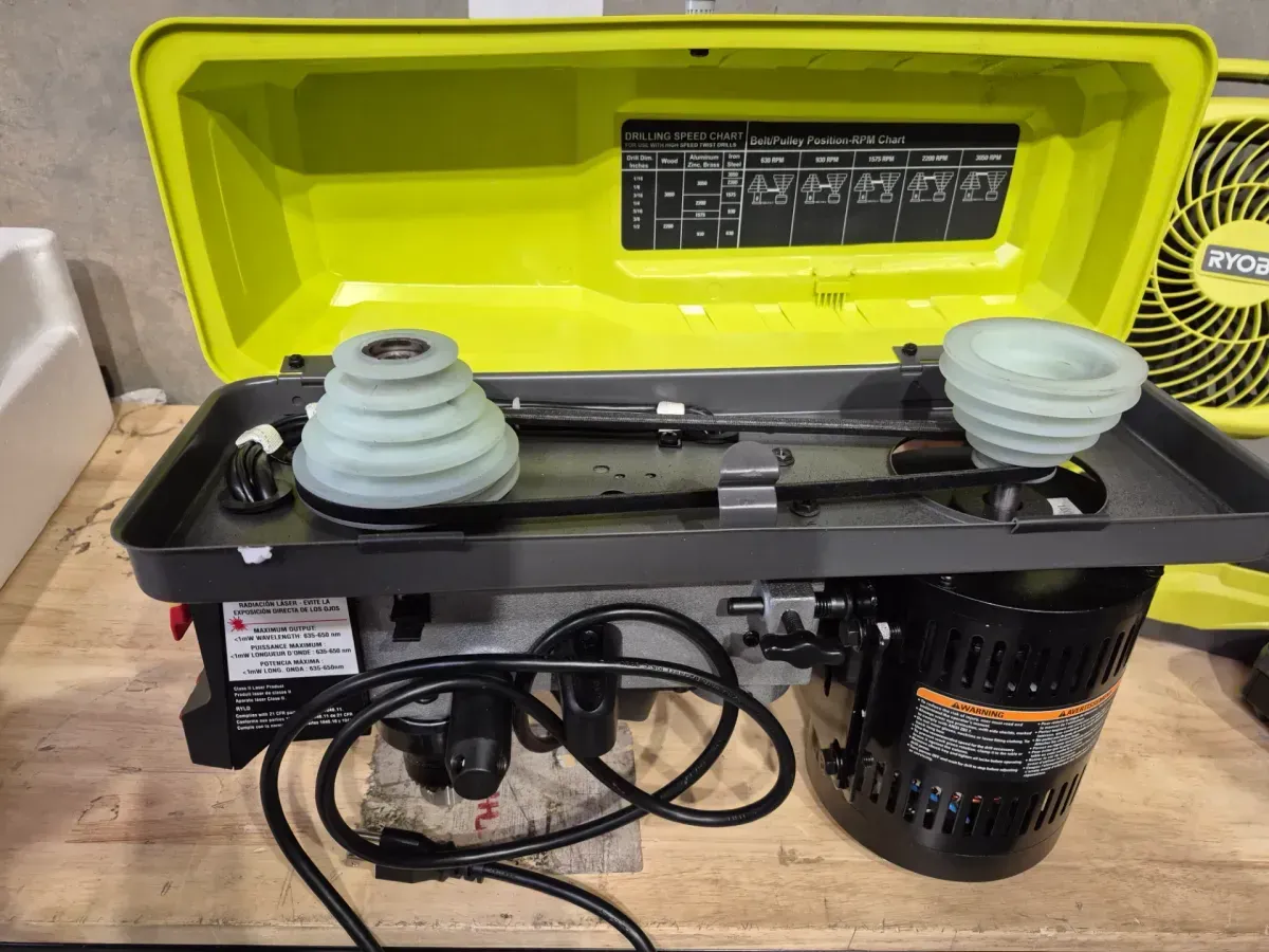 10 in. 5 Speed Drill Press with EXACTLINE Laser Alignment System - image 7