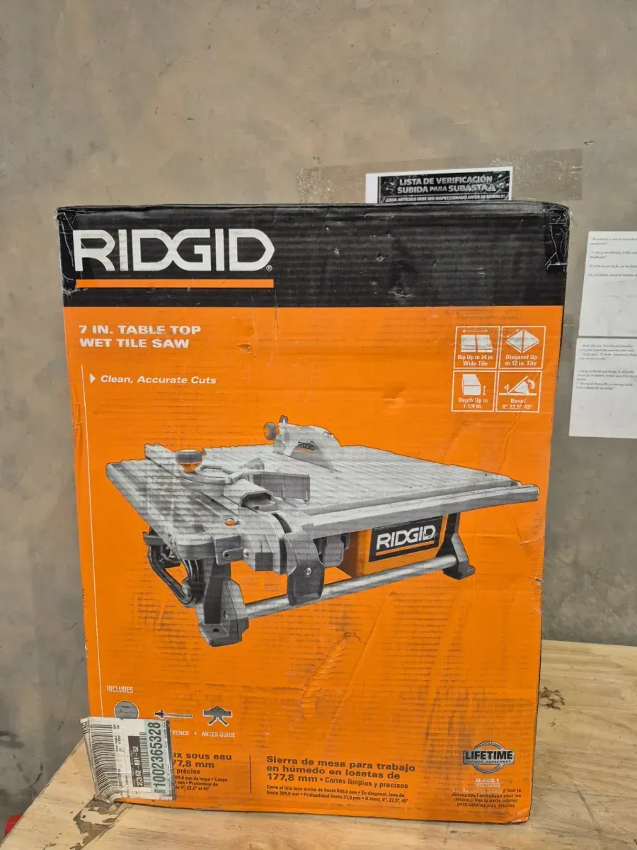 RIDGID 6.5-Amp 7 in. Blade Corded Table Top Wet Tile Saw - image 2