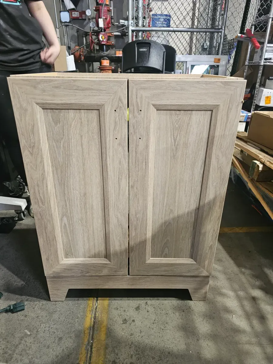 Brindle 24.5 in. W x 16.25 in. D x 33.8 in. H Single Sink Bath Vanity in Sandstone with White Cultured Marble Top - image 2