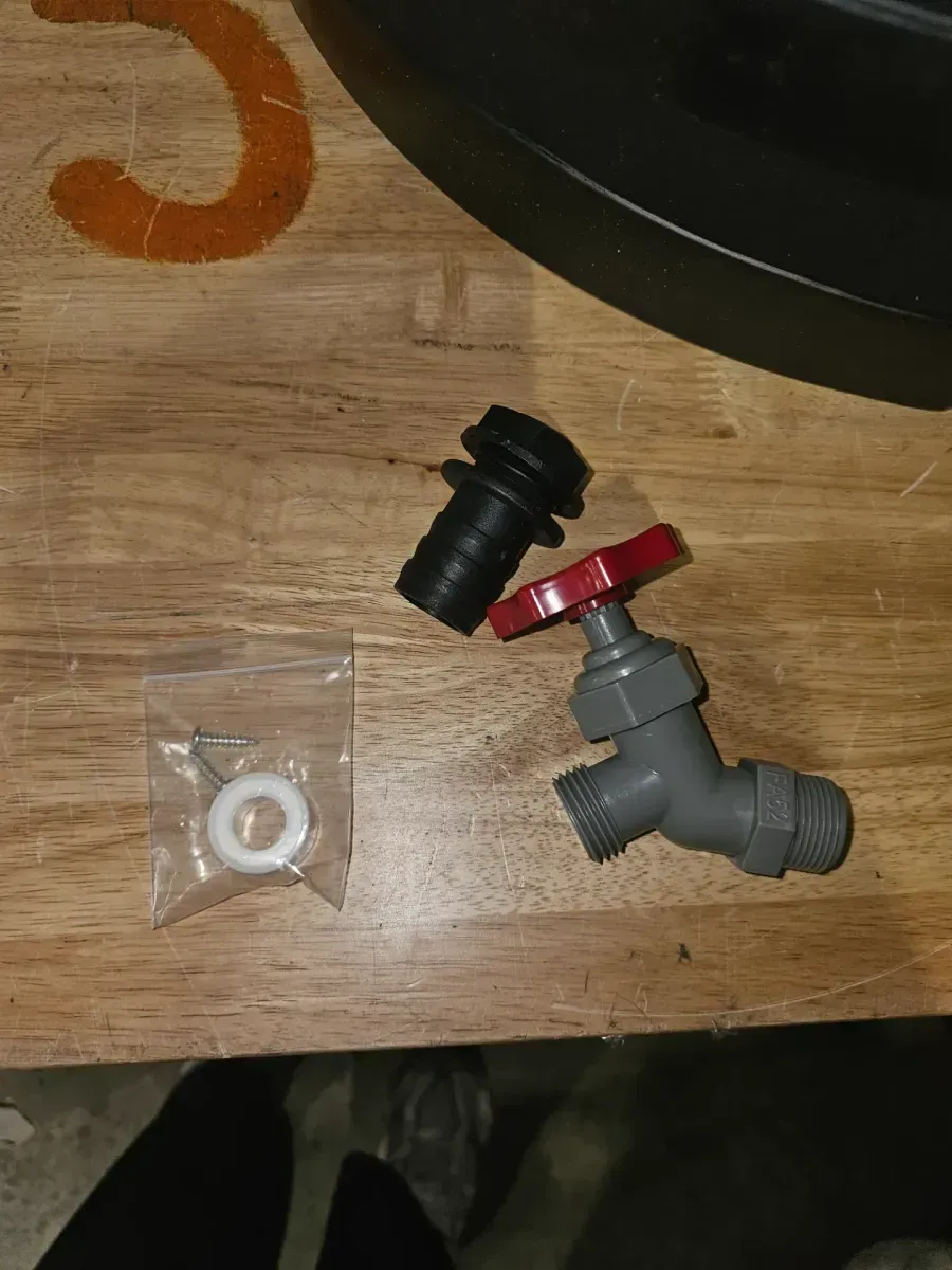 50 Gal. Rain Barrel Black Colour with Plastic Spigot - image 3