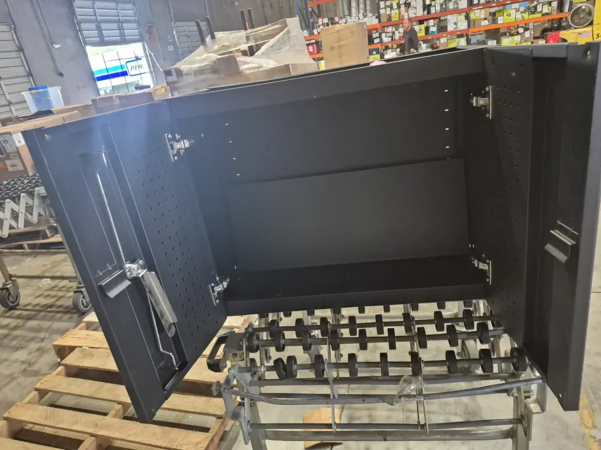 32 in. W x 21.5 in. H x 14 in. D Extra Wide Pre-assembled Welded 19-Gauge Steel 1-Piece Garage Storage System in Black - image 2