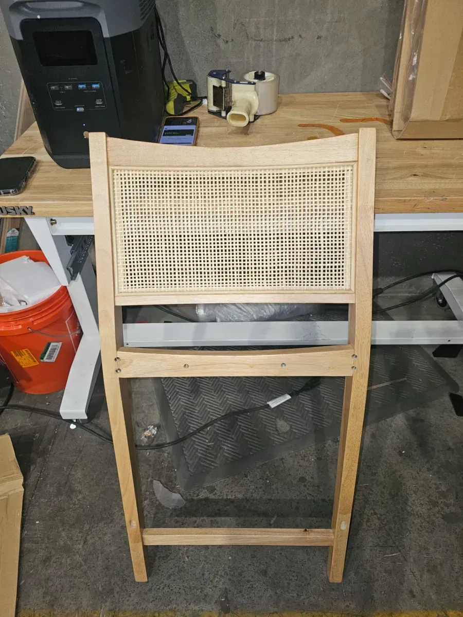 Lewis 25.25 in. Natural Cane Low Back Wood Counter Stool with Fabric Seat Set of 2 - image 2