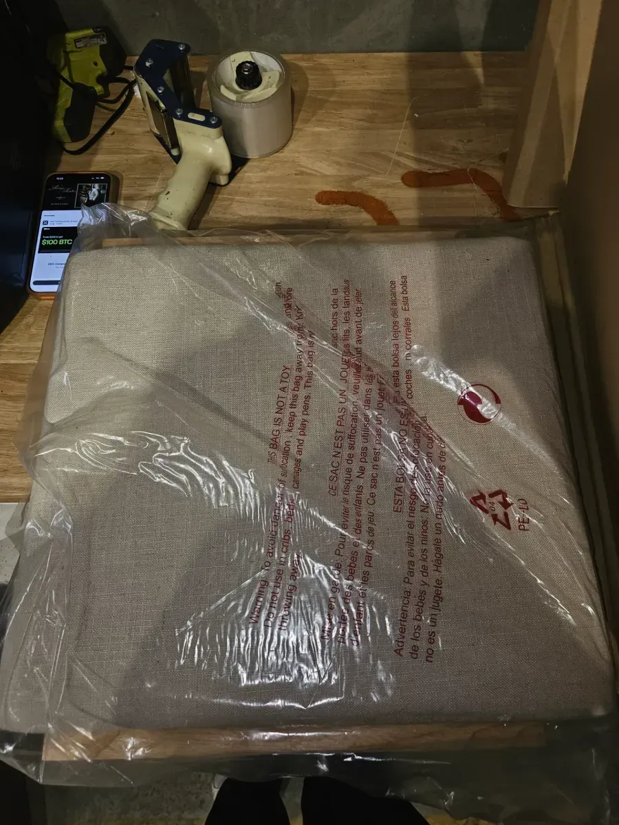 Lewis 25.25 in. Natural Cane Low Back Wood Counter Stool with Fabric Seat Set of 2 - image 4