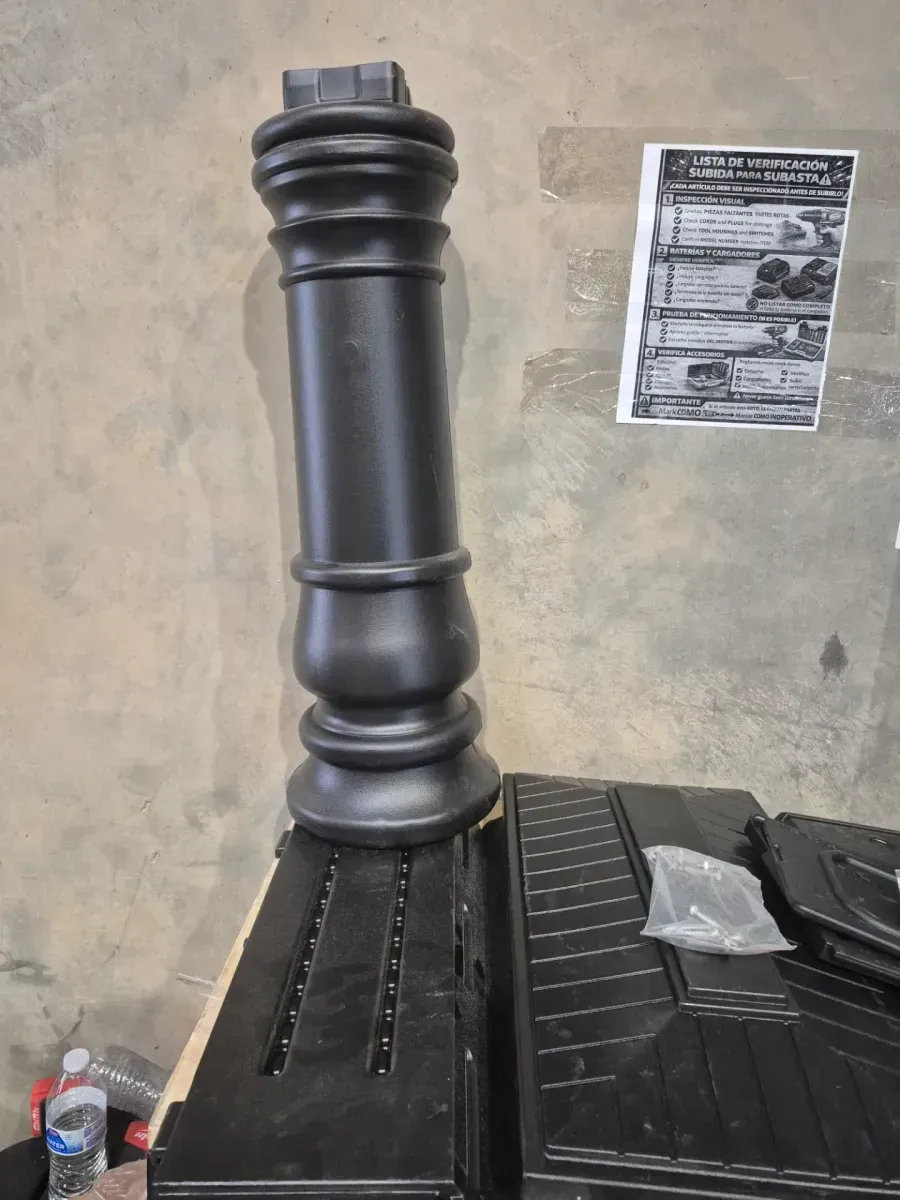 Architectural Mailboxes Stratford Black, Medium, Plastic, All-In-One Mailbox and Post Combo - image 5