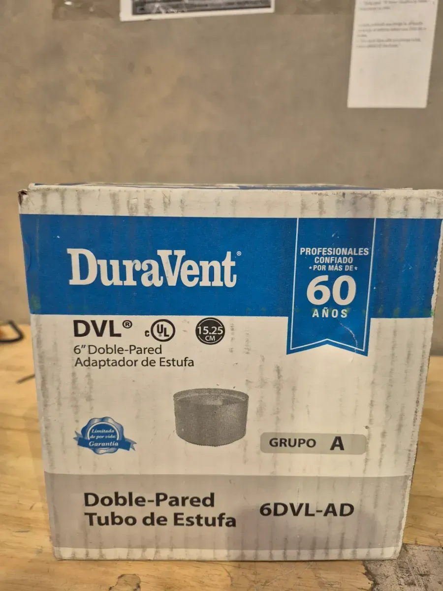 Model DVL Double Wall Stove Pipe 6in. Diameter Stovetop Adapter, No Damper - image 2
