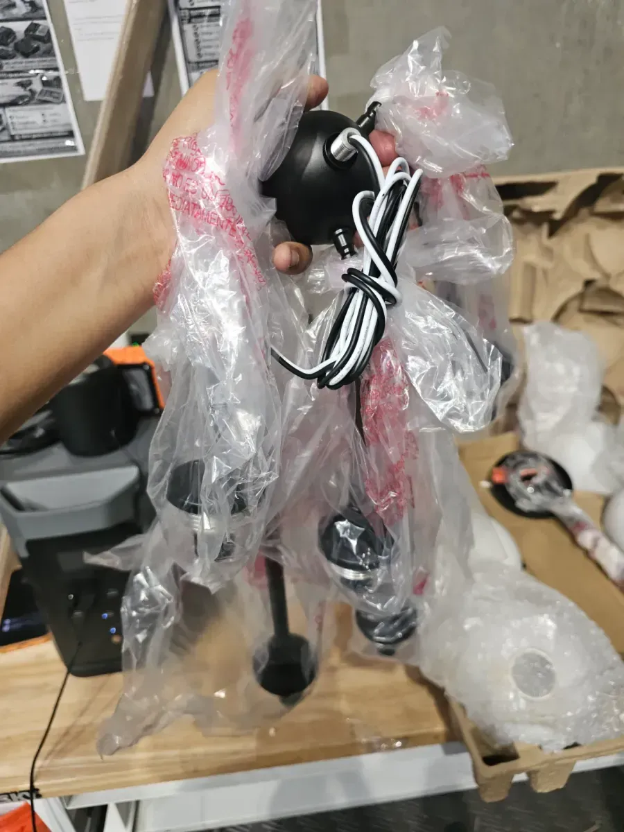 39 in. 6-Light Black Sputnik Pendant Light Fixture with Opal Glass Globe Shades - image 4