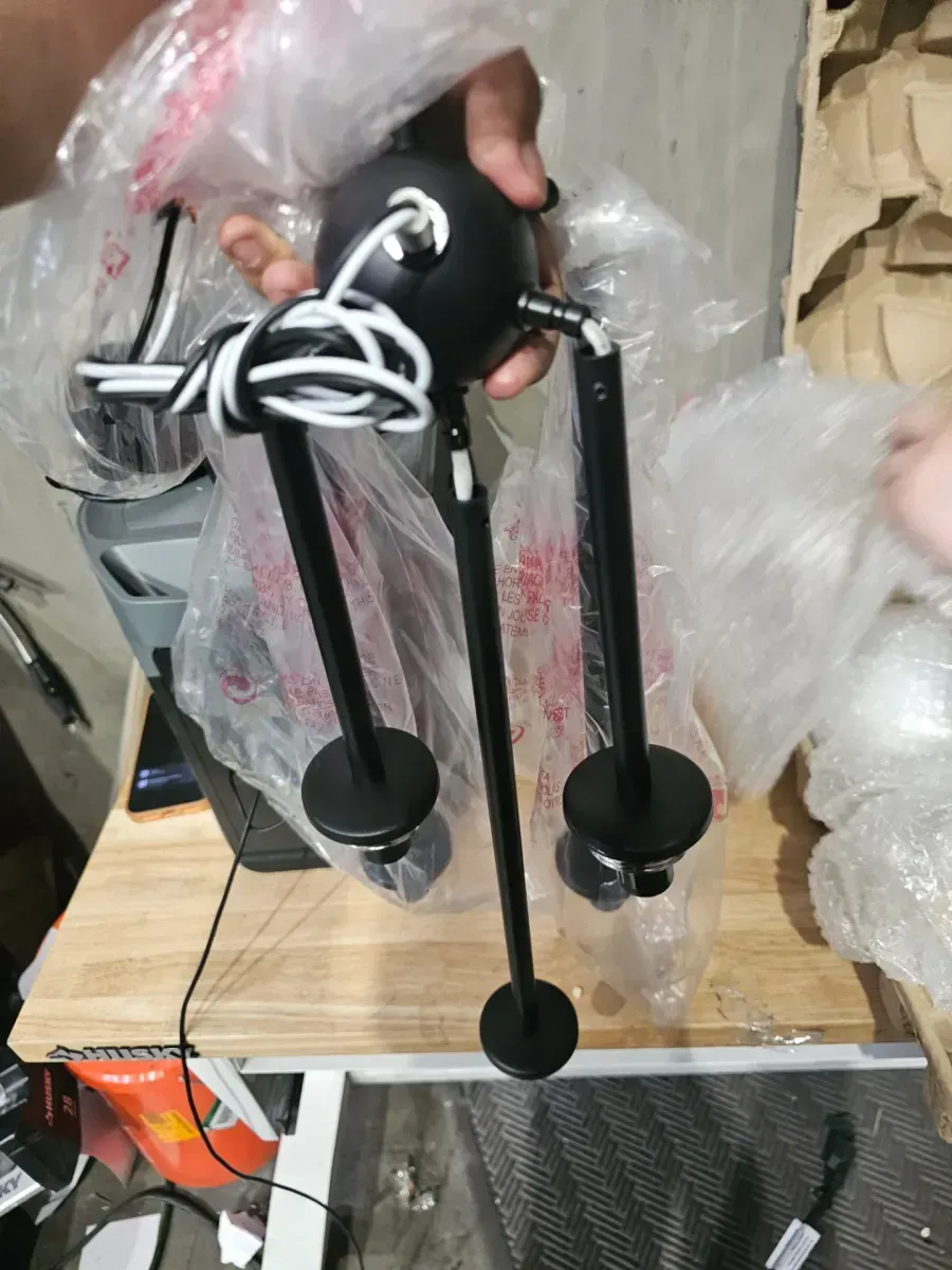 39 in. 6-Light Black Sputnik Pendant Light Fixture with Opal Glass Globe Shades - image 5