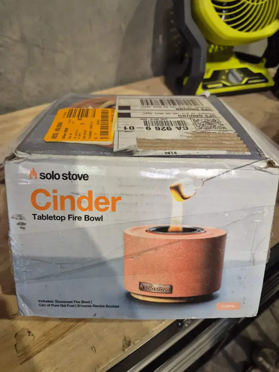 Cinder 7.25 in. Tabletop Gel Fuel Fire Bowl-Coral - image 3