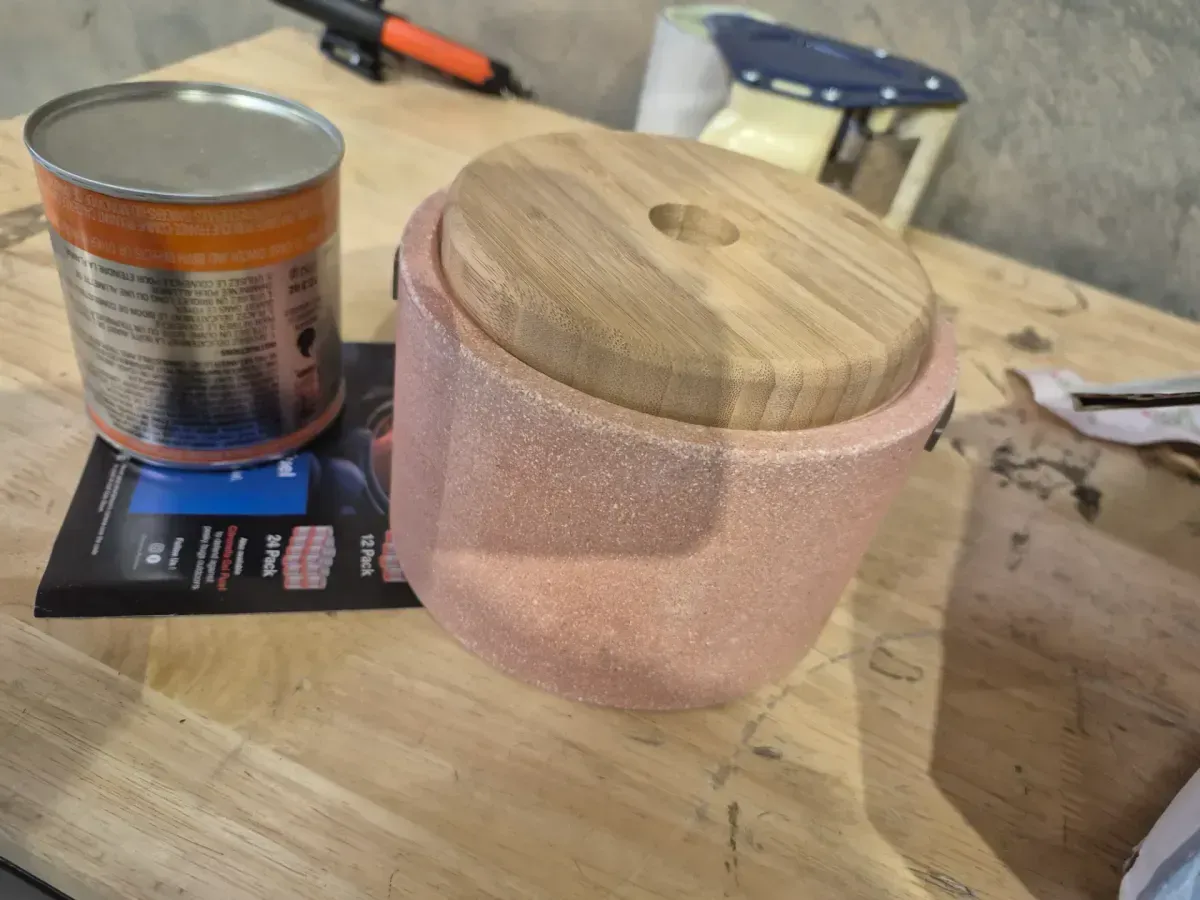 Cinder 7.25 in. Tabletop Gel Fuel Fire Bowl-Coral - image 4