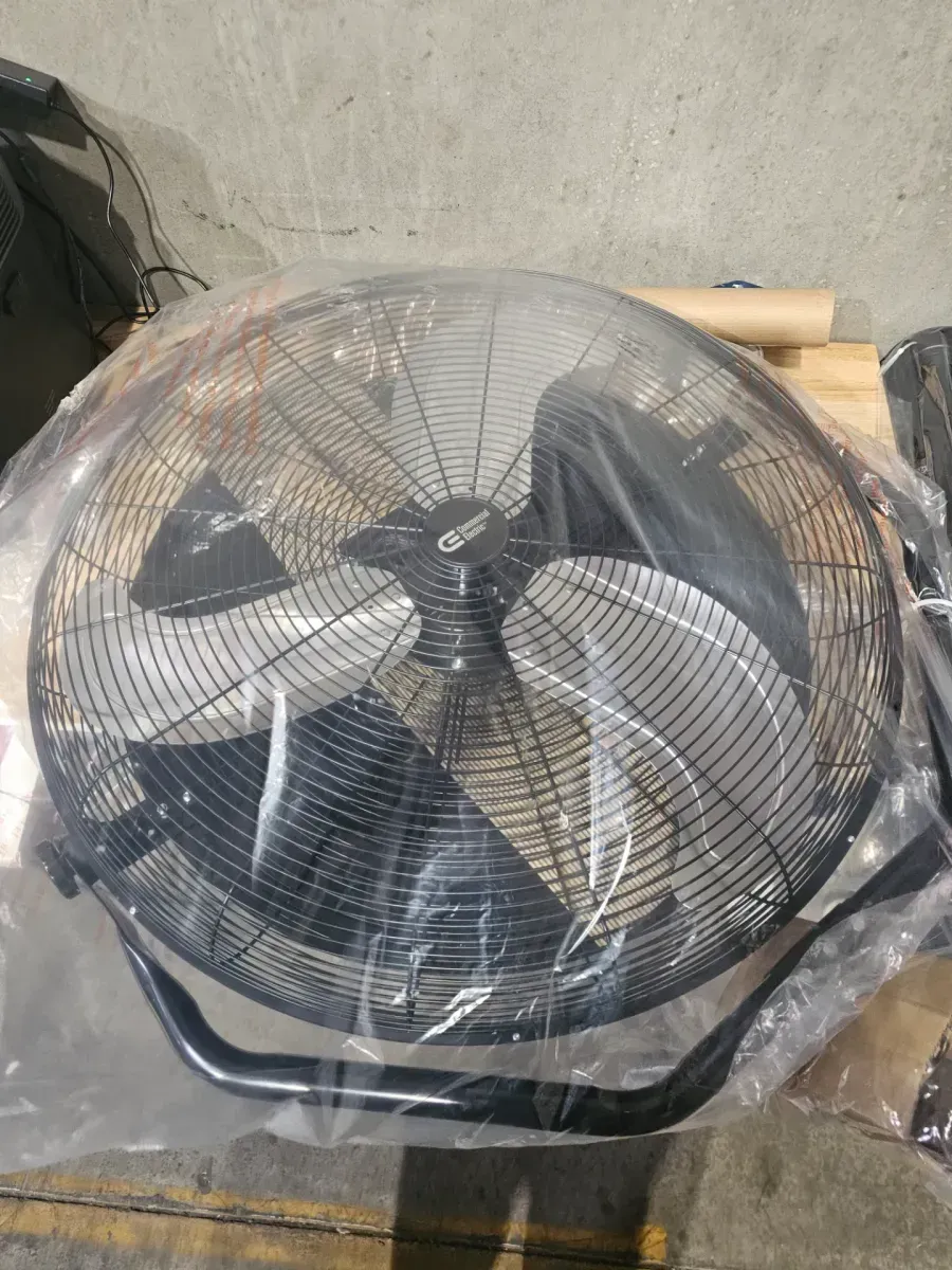 30 in. 3-Speeds High Velocity Tilting Pedestal Fan with Adjustable Height in Black - image 2