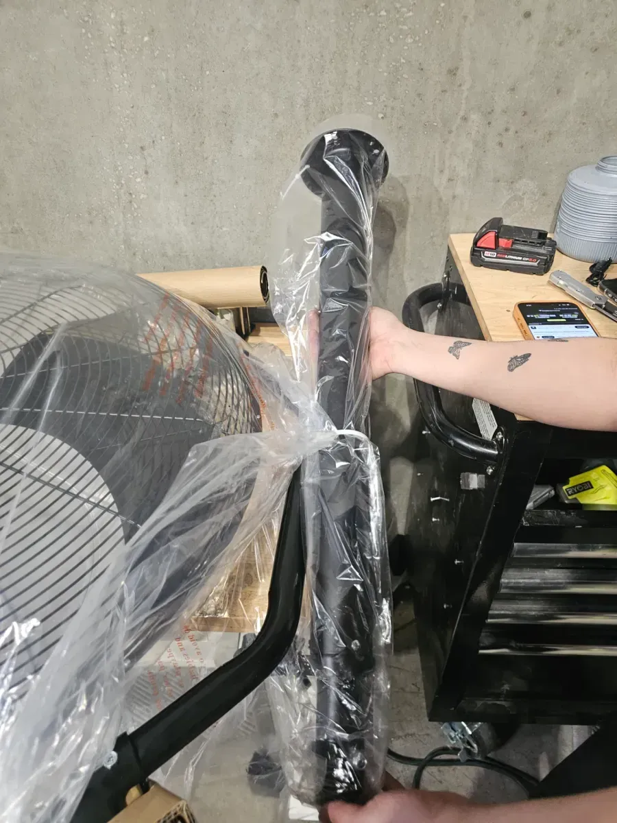 30 in. 3-Speeds High Velocity Tilting Pedestal Fan with Adjustable Height in Black - image 3