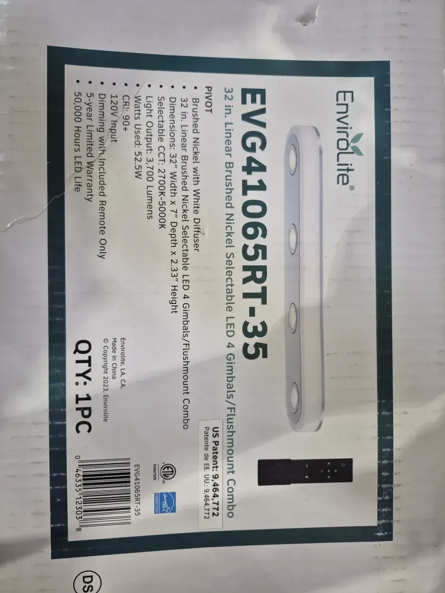 Pivot 32 in. Transitional Brushed Nickel Selectable CCT Integrated LED Flush Mount for Kitchens - image 2