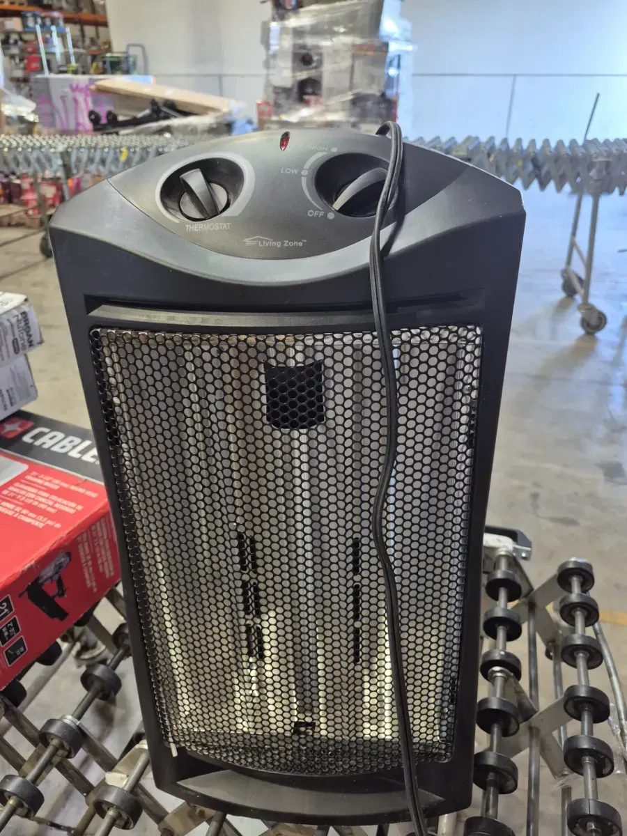 1500-Watt Black Electric Tower Quartz Infrared Space Heater with Thermostat - image 5