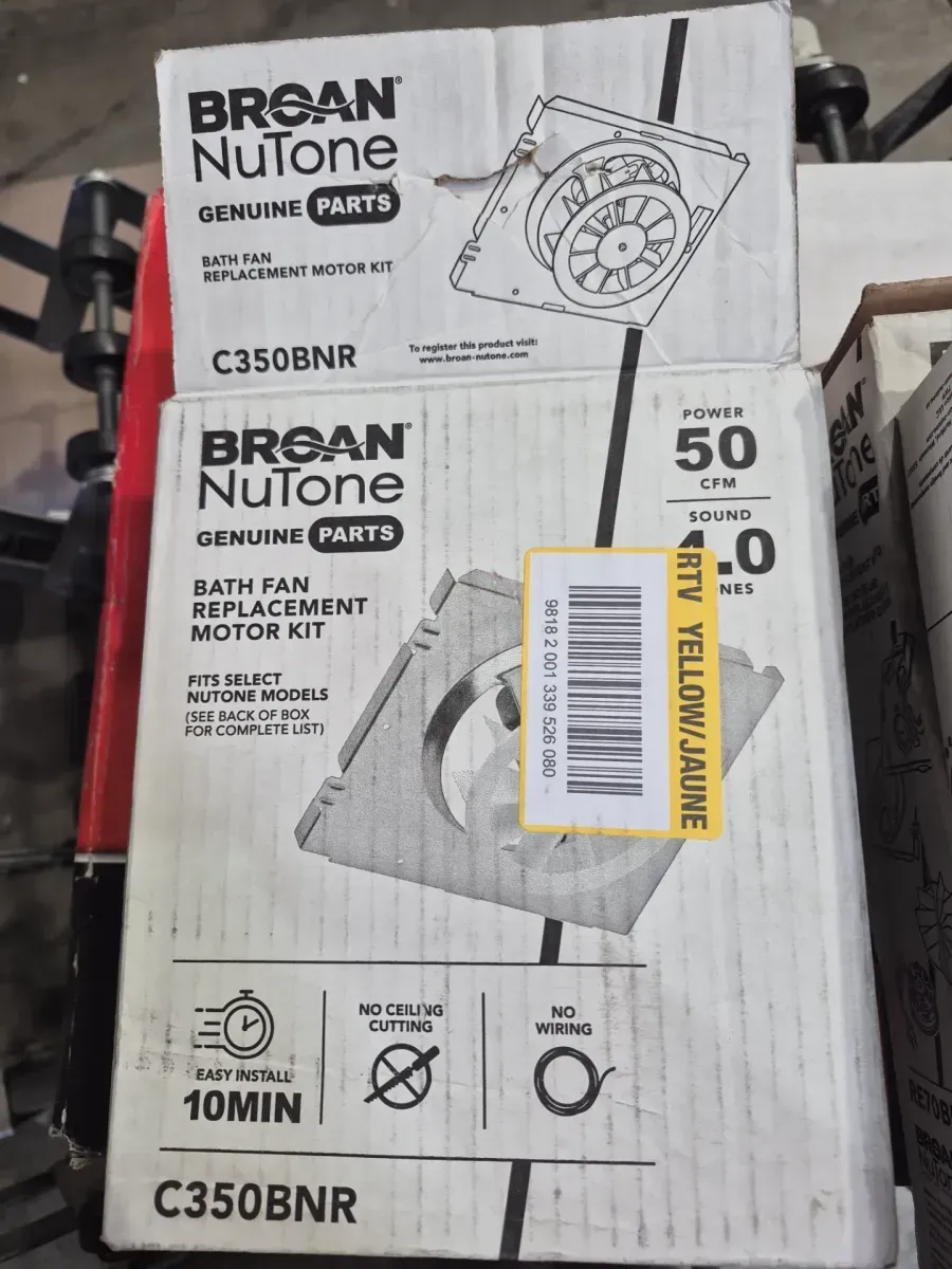 Genuine Replacement Motor Wheel for 696N Ventilation Fan, 50CFM, 4.0 Sones - image 2