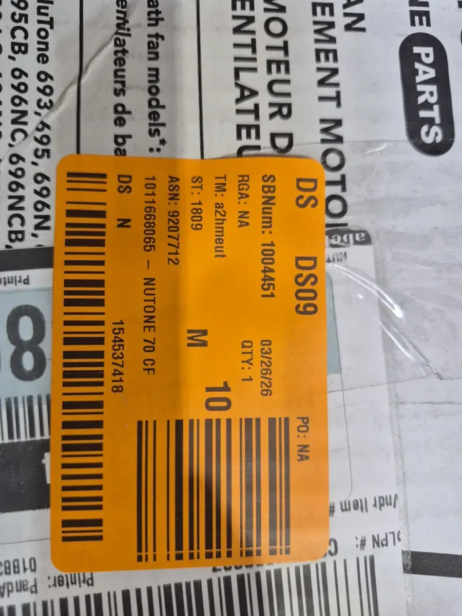 Universal Bathroom Exhaust Fan Motor and Blower Wheel Replacement Kit - image 3