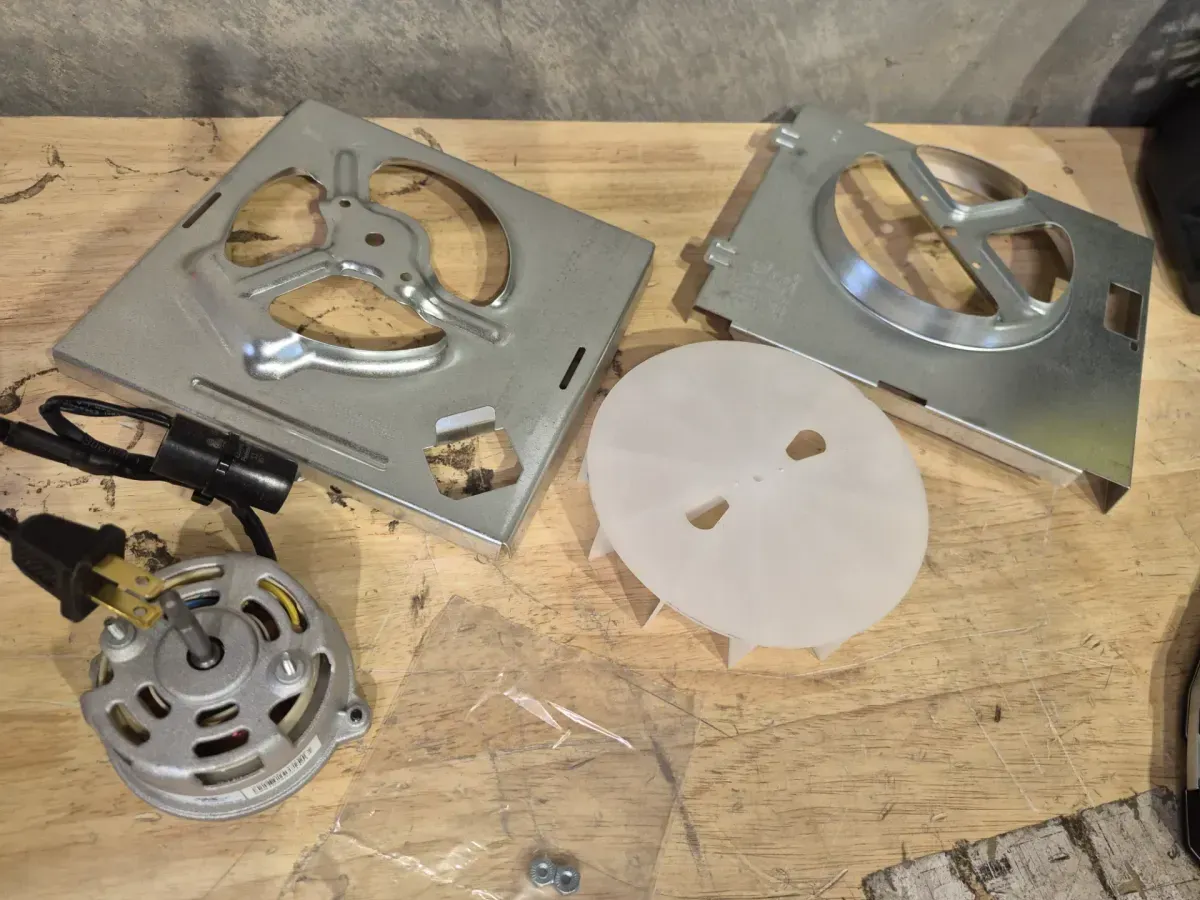 Universal Bathroom Exhaust Fan Motor and Blower Wheel Replacement Kit - image 5