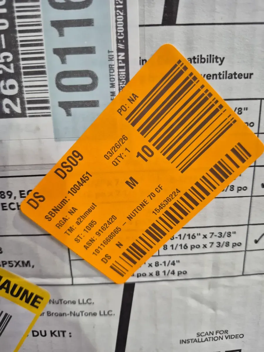 Universal Bathroom Exhaust Fan Motor and Blower Wheel Replacement Kit - image 3