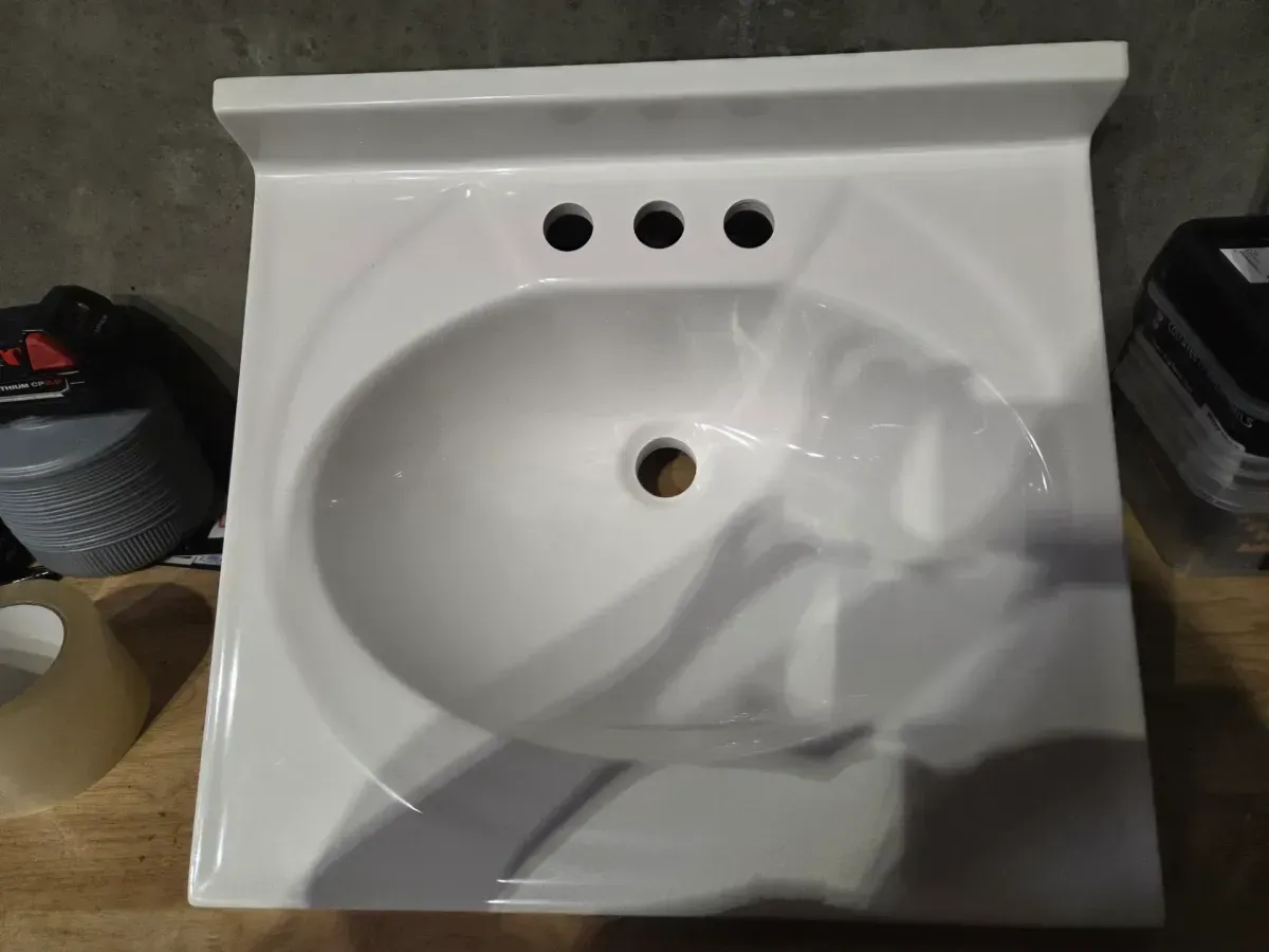 Glacier Bay Fernhill 24.5 in. Single Sink Freestanding Sage Bath Vanity with White Cultured Marble Top (Assembled) - image 4