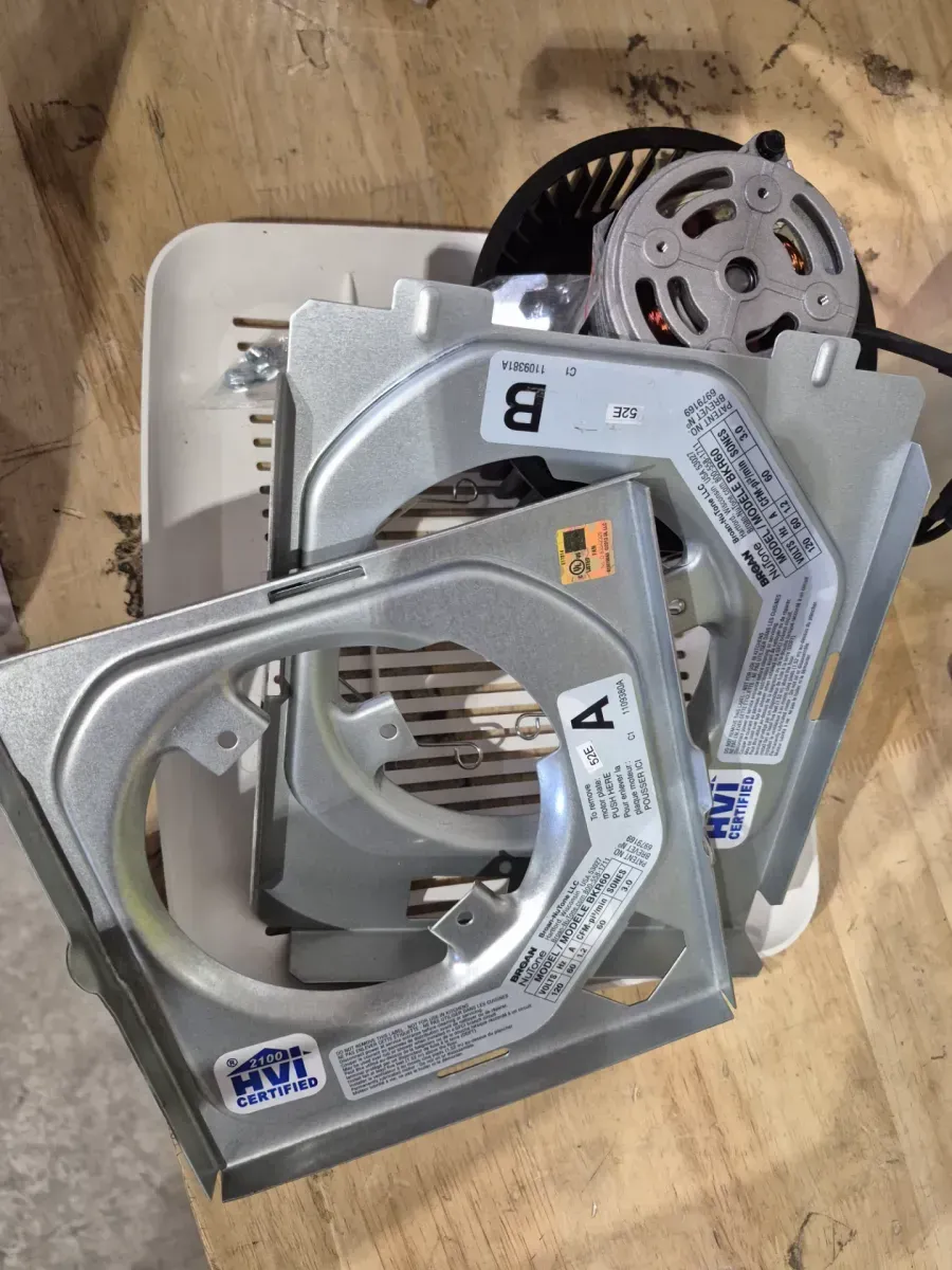 Broan-NuTone QuicKit 60 CFM 3.0 Sones Bathroom Replacement Motor and Grille/Cover - image 2