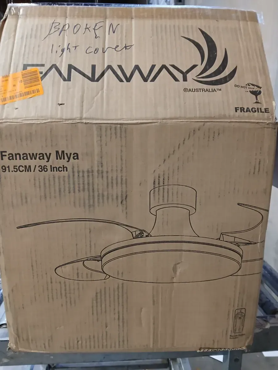 Mya 36 in. Indoor Chrome and Clear Remote Control Ceiling Fan - image 3