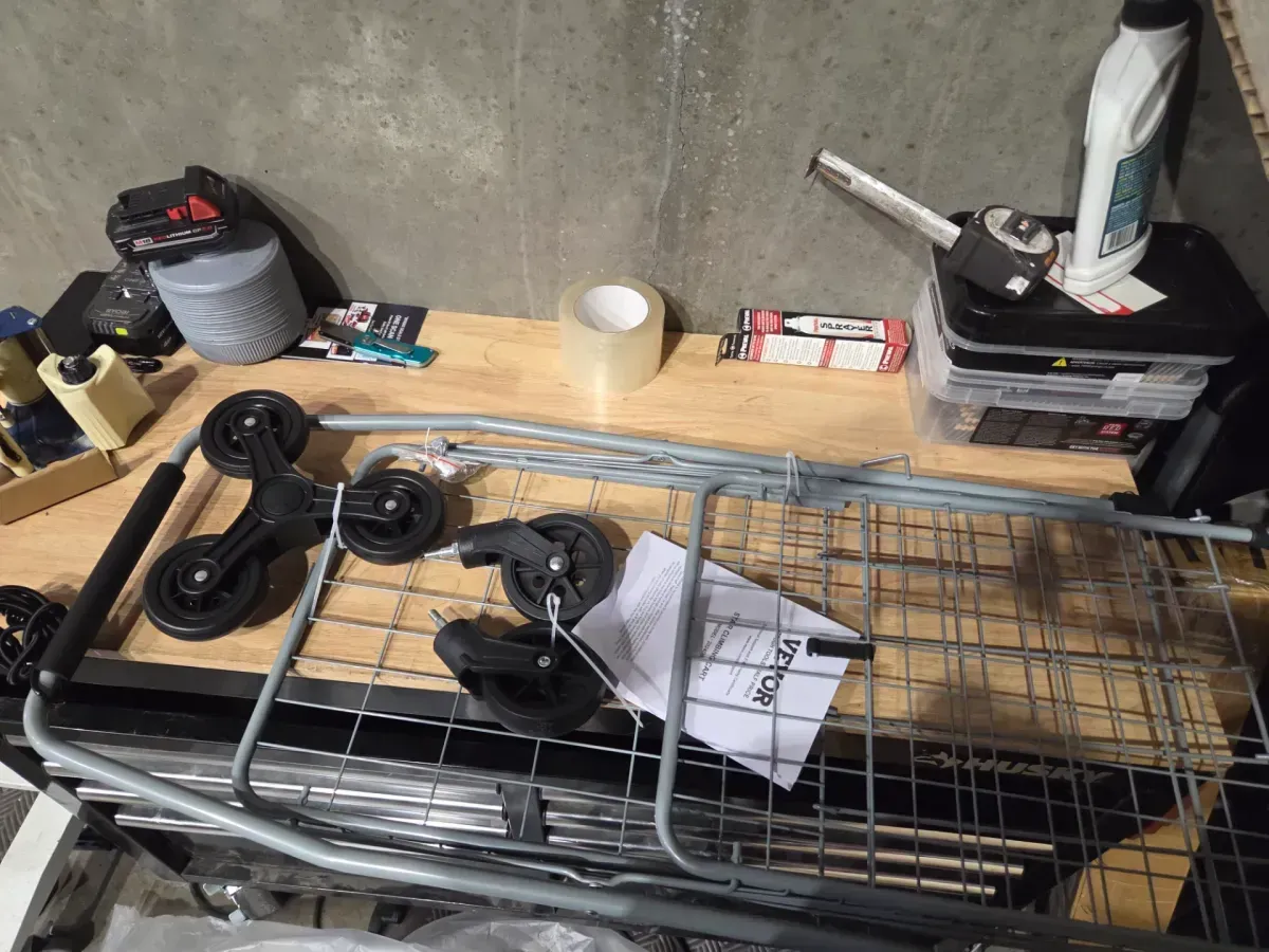 Grocery Shopping Cart, 45L Stair Climbing Cart with 360° Rolling Swivel Wheels, Stair Climber Utility Cart, 88 lb. - image 2