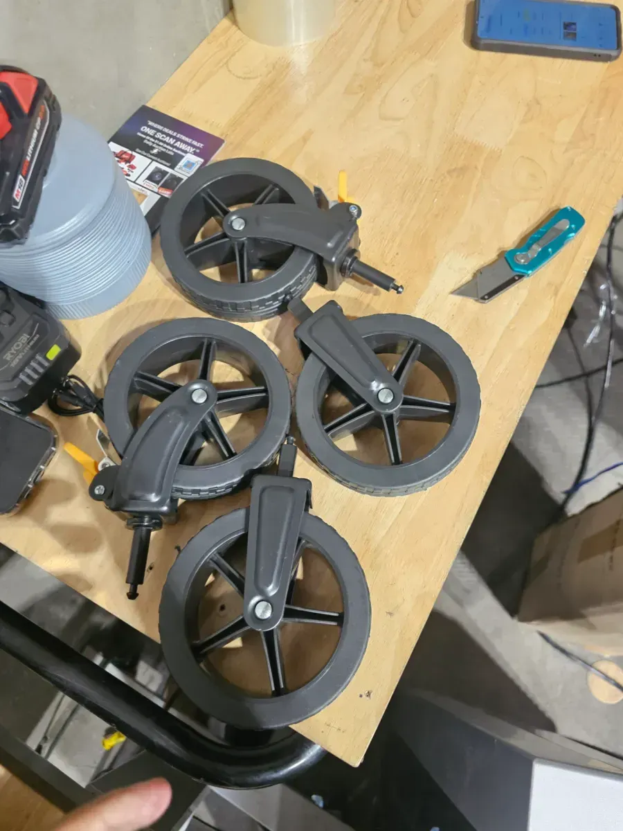 4.6 cu. ft. Steel Collapsible Tailgating Garden Cart with Adjustable Handle, All-Terrain Wheels - image 3