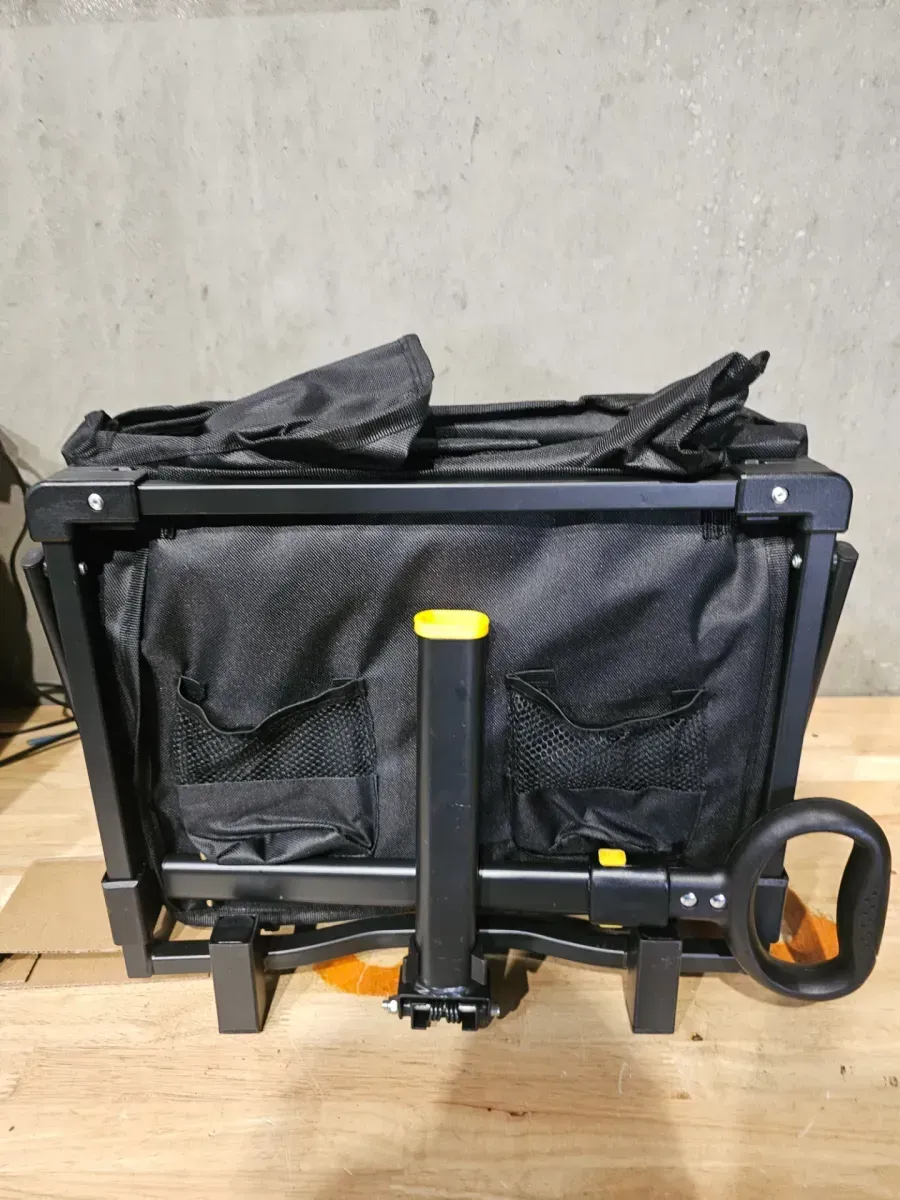 4.6 cu. ft. Steel Collapsible Tailgating Garden Cart with Adjustable Handle, All-Terrain Wheels - image 4