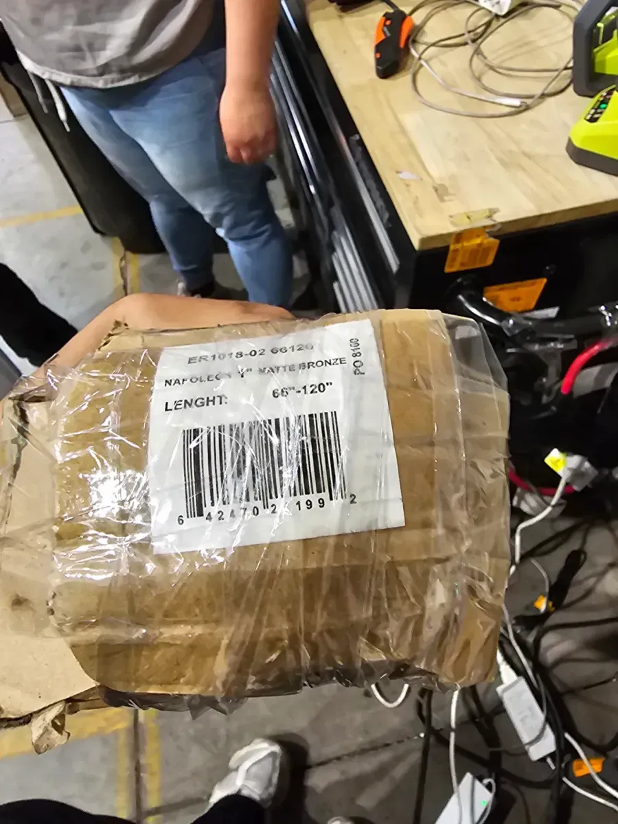 Napoleon 66 in. - 120 in. Adjustable 1 in. Single Curtain Rod Kit in Matte Bronze with Finial - image 3