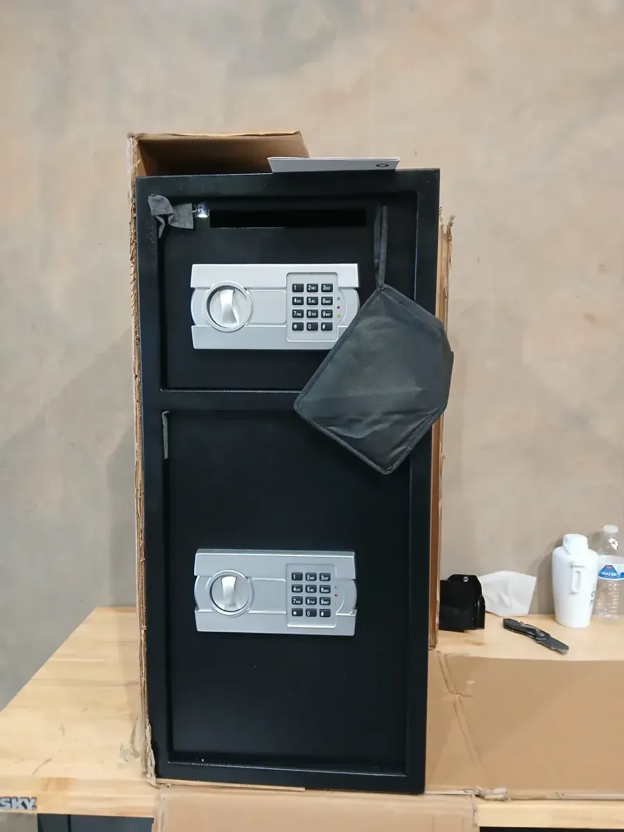 Black 2.6 cu. ft. Large Double Door Security Safe, Steel Safe Box, Strong Box with Digital Lock for Money, Gun, Jewelry - image 2