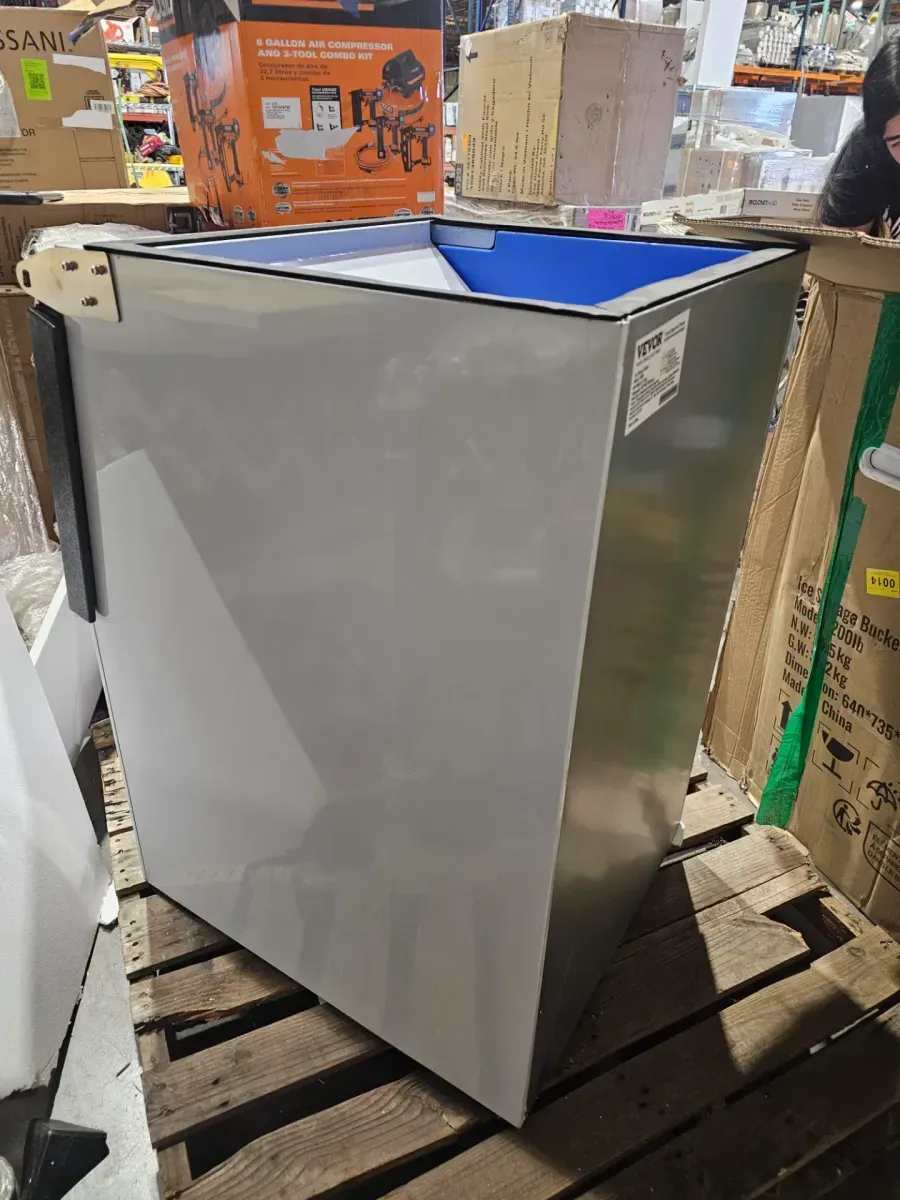 20.4 in. Commercial Ice Maker Machine 300 lbs./24H w/ 300 lbs. Storage Self-Cleaning Full Size Cubes Freestanding Silver - image 3