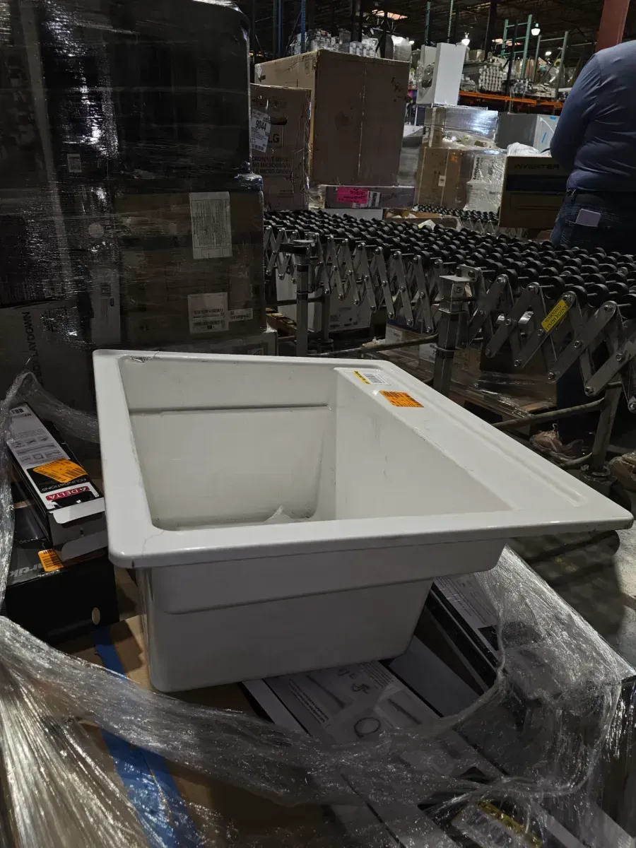 Pet Spa II 21 in. x 11.25 in. x 14 in. Acrylic Square Drop-in Laundry Tub in White - image 2