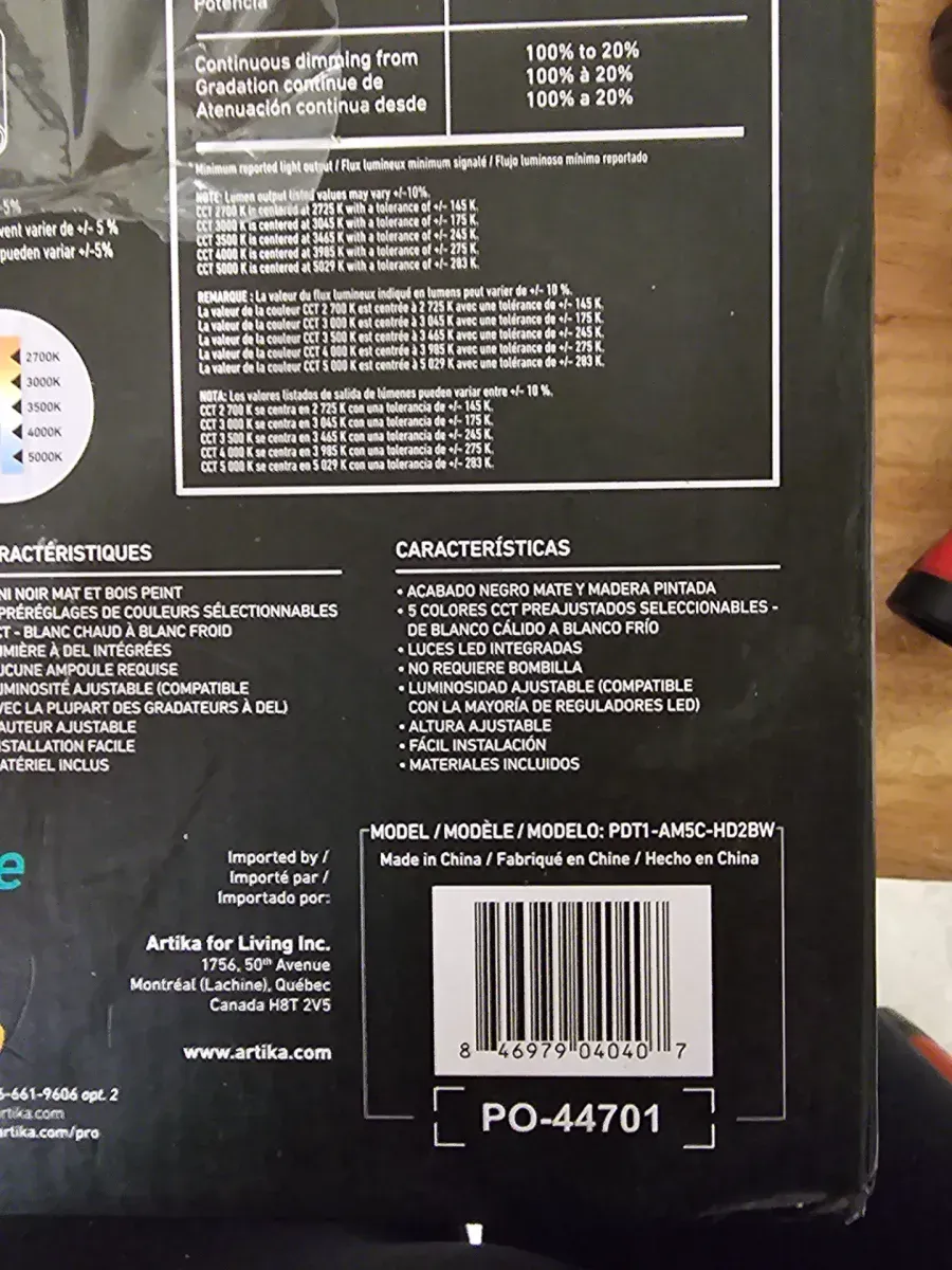Alton 15-Watt 1 Light Black & Wood Modern 5 CCT Integrated LED Mini Pendant Light Fixture for Kitchen Island - image 6